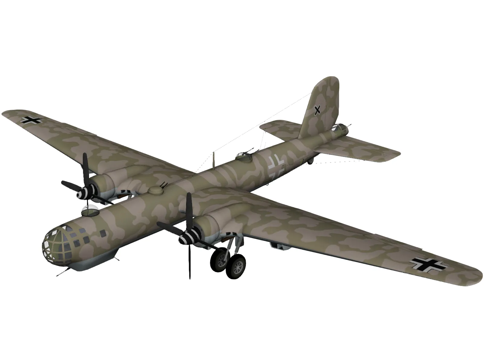Heinkel HE-177 3D Model main preview