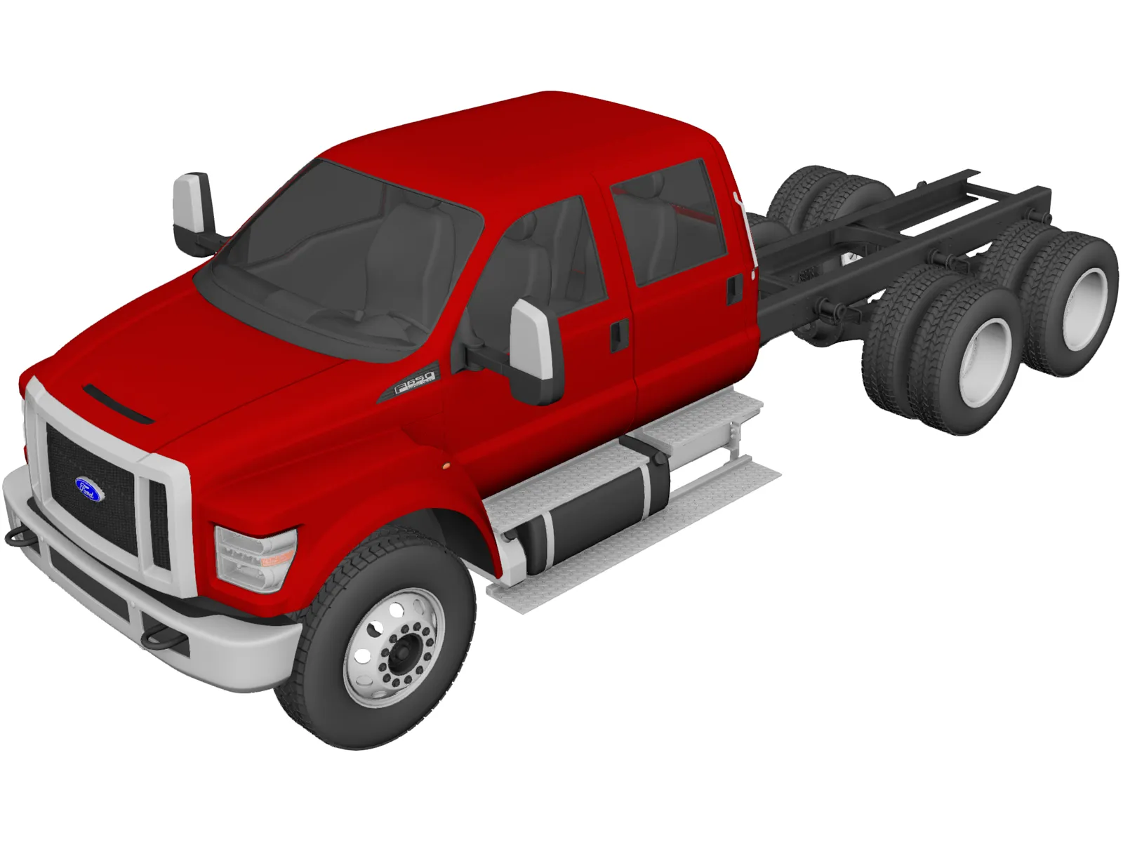 Ford F-650 Crew Cab 6x4 (2016) 3D Model main preview