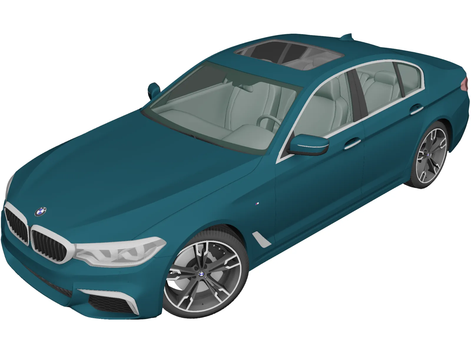 BMW M5 Sedan Performance (2017) 3D Model main preview