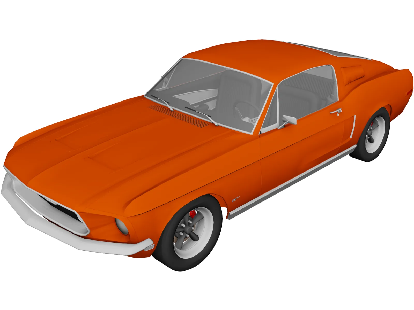 Ford Mustang GT Fastback 390 (1968) 3D Model main preview