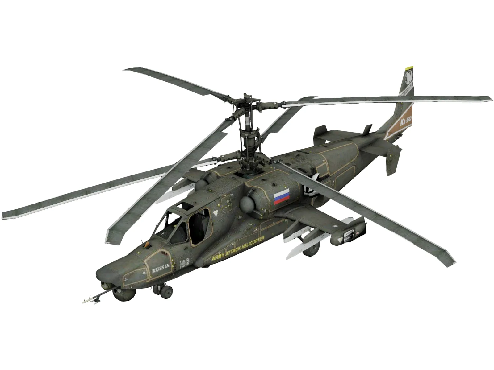 Kamov Ka-50 Hokum 2 3D Model main preview