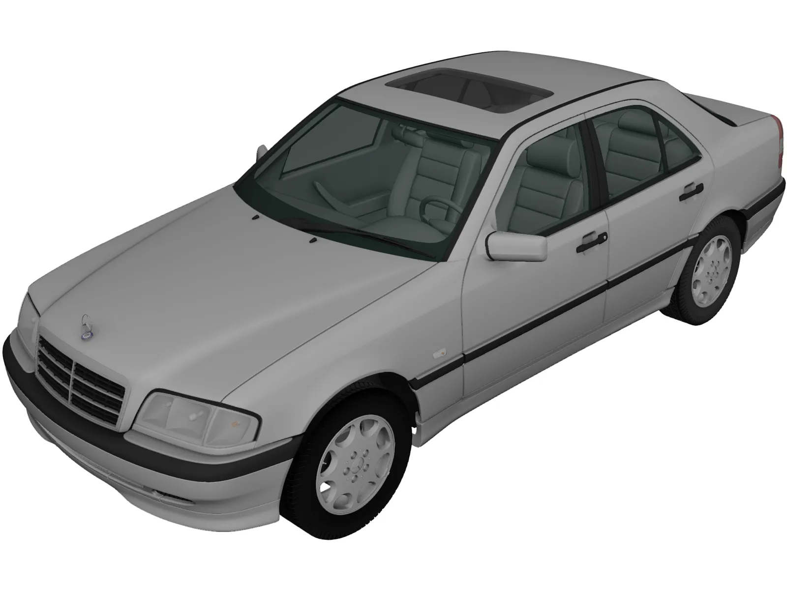 Mercedes-Benz C220 (1998) 3D Model main preview