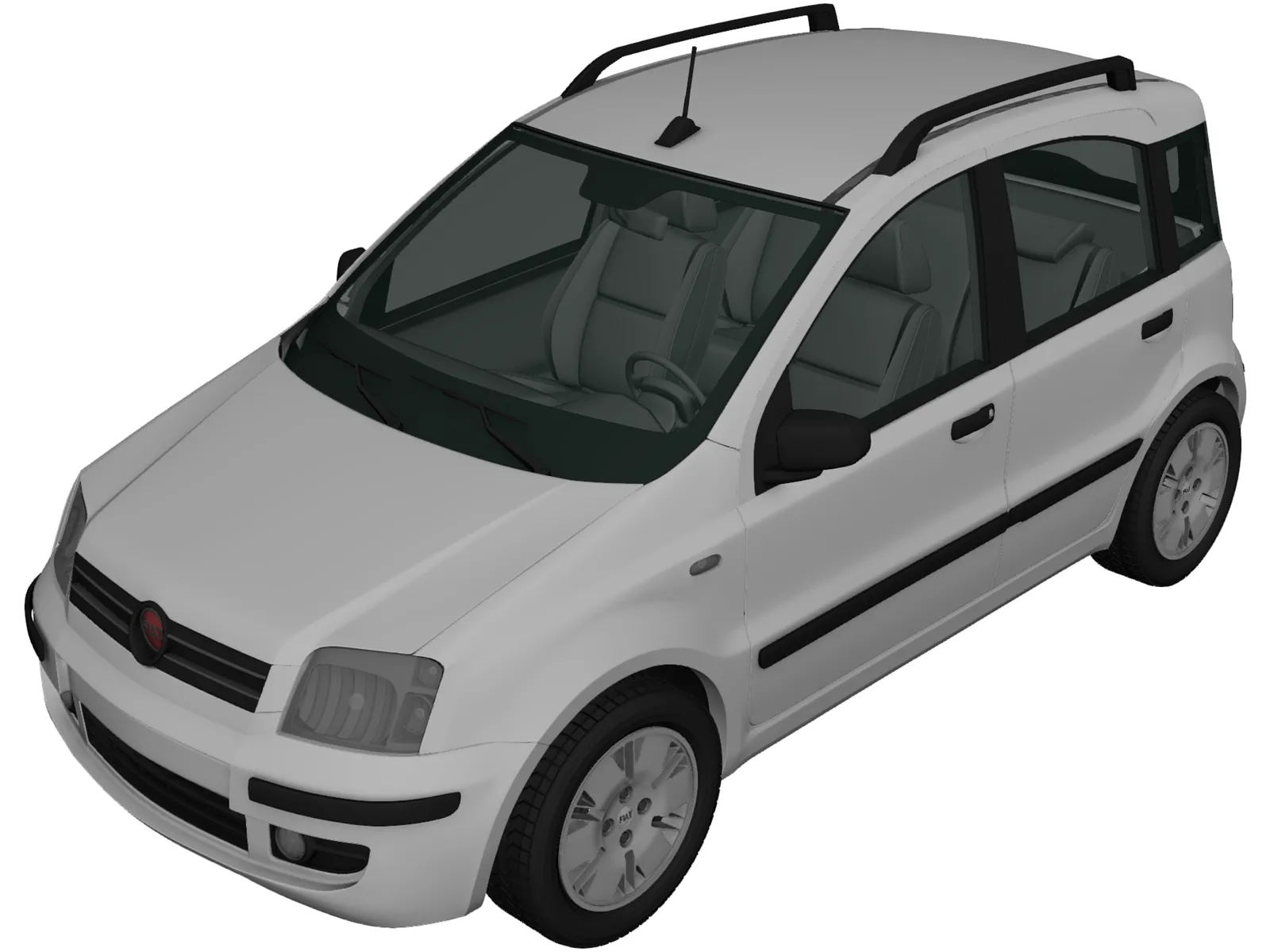 Fiat Panda (2011) 3D Model main preview