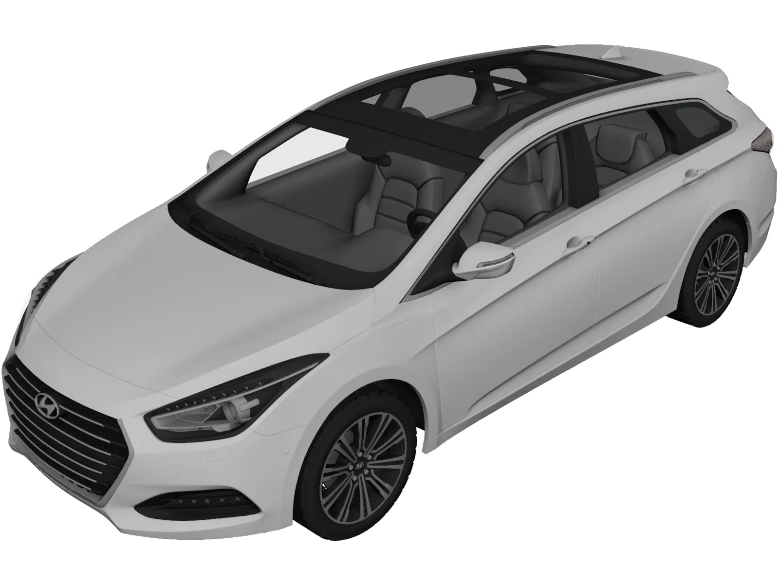 Hyundai i40 Wagon (2015) 3D Model main preview