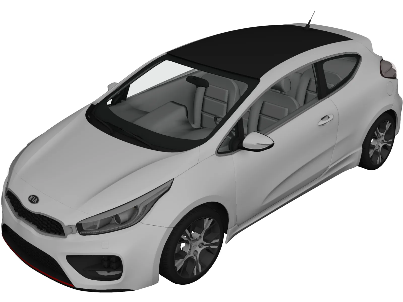 Kia Pro Ceed GT (2014) 3D Model main preview