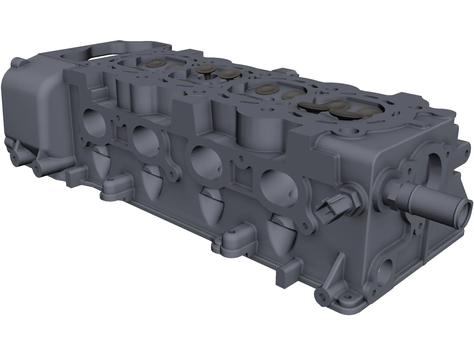 Nissan CR14DE Cylinder Head 3D Model main preview