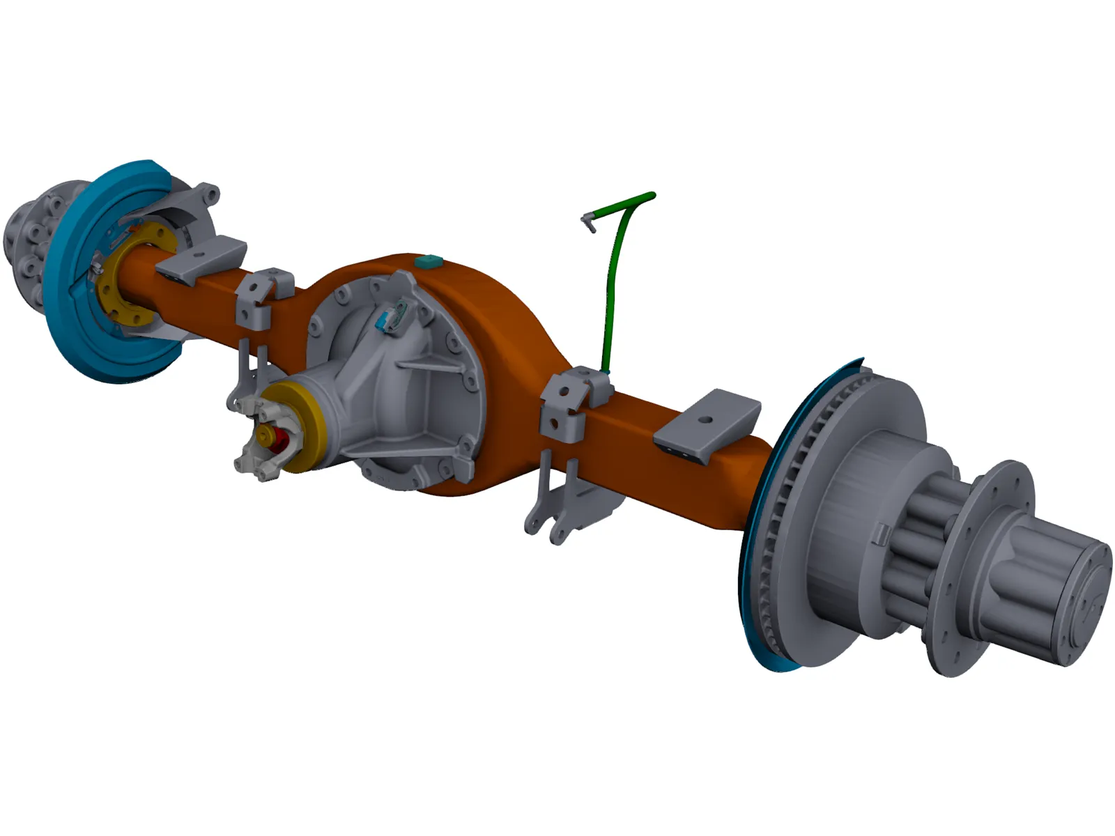 Ford F-450 Rear Axle 3D Model main preview