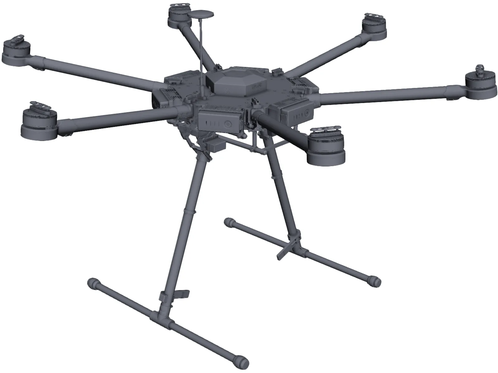 DJI M600 Drone 3D Model main preview