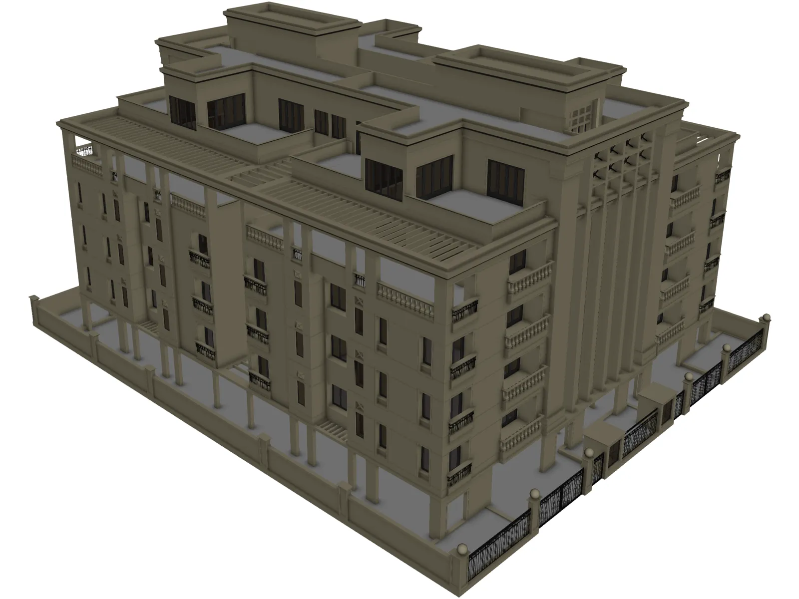 Hotel 3D Model main preview