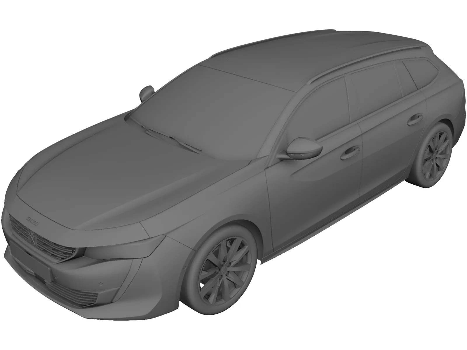 Peugeot 508 SW (2020) 3D Model main preview