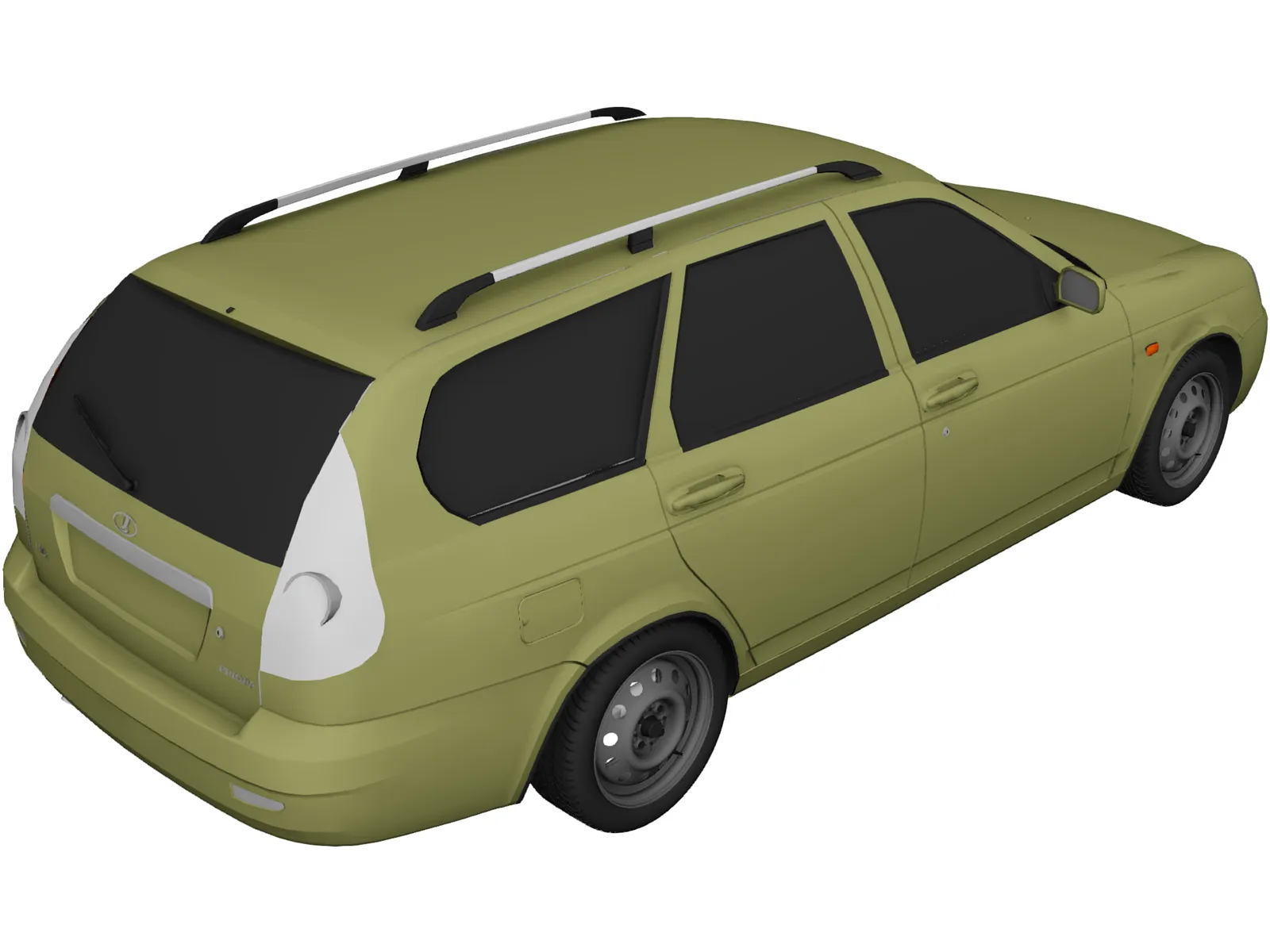 Lada Priora 2172 (2009) 3D Model main preview