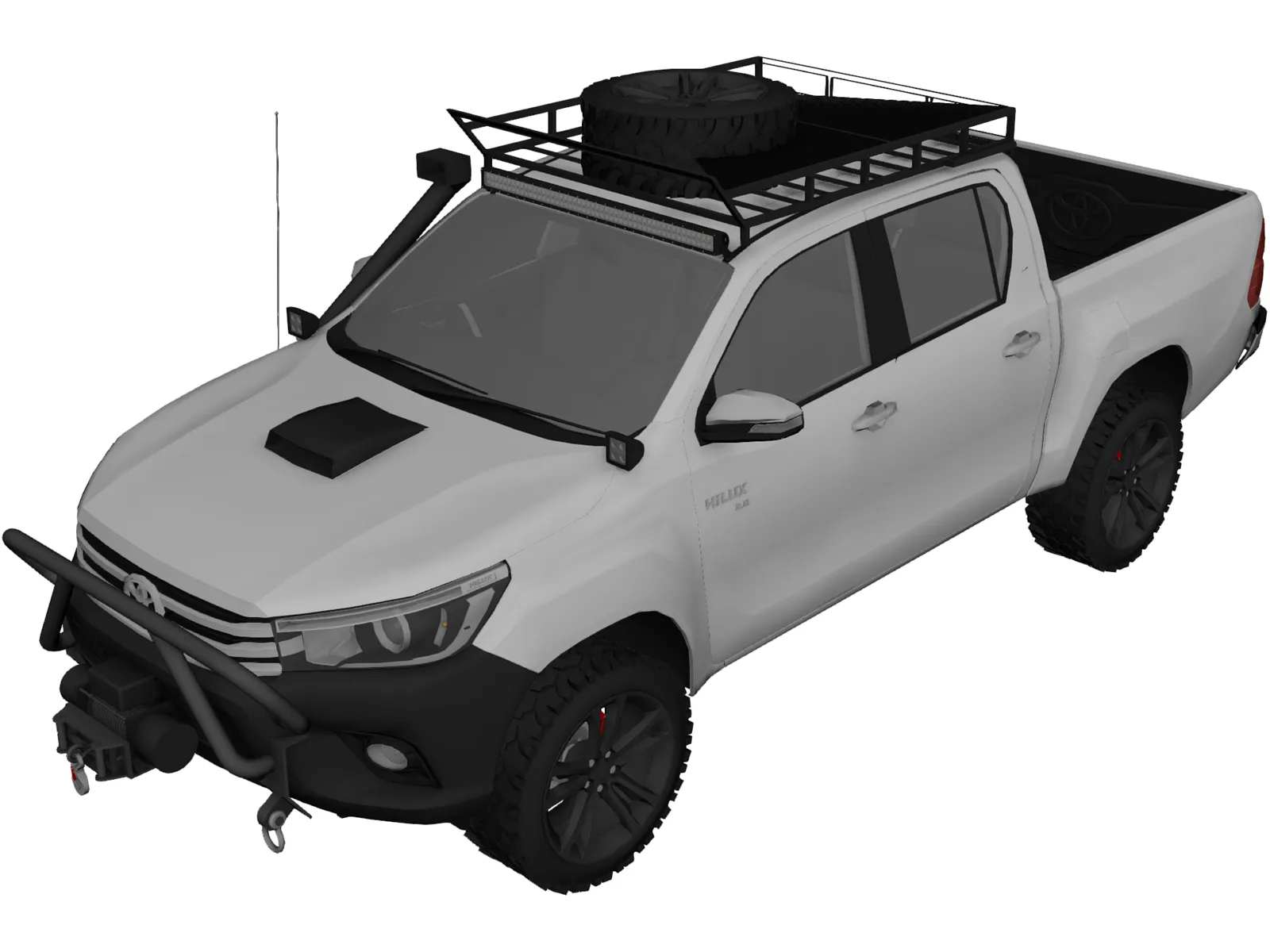 Toyota Hilux [Tuned] 3D Model main preview