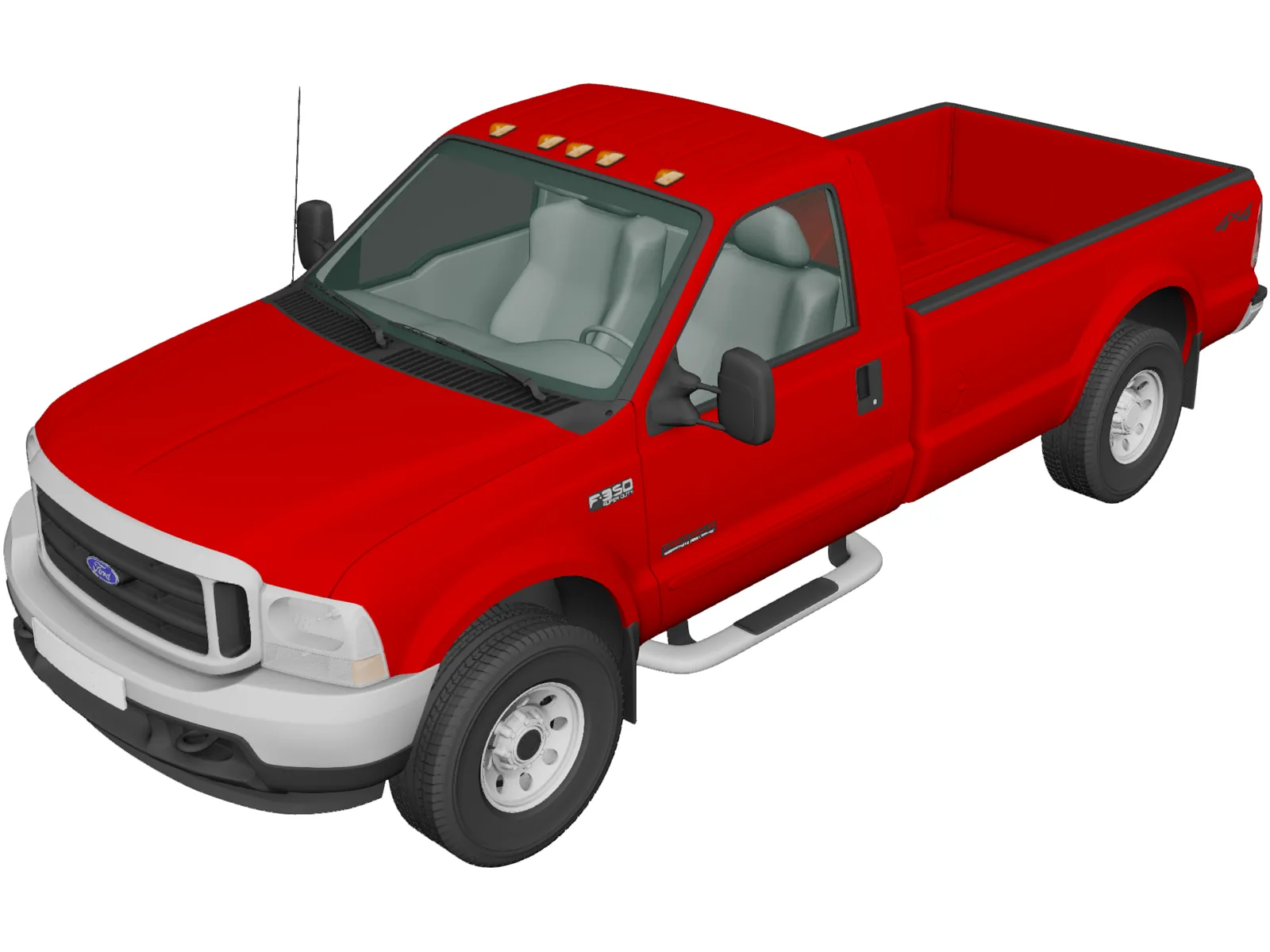 Ford F-350 Super Duty XLT (1999) 3D Model main preview