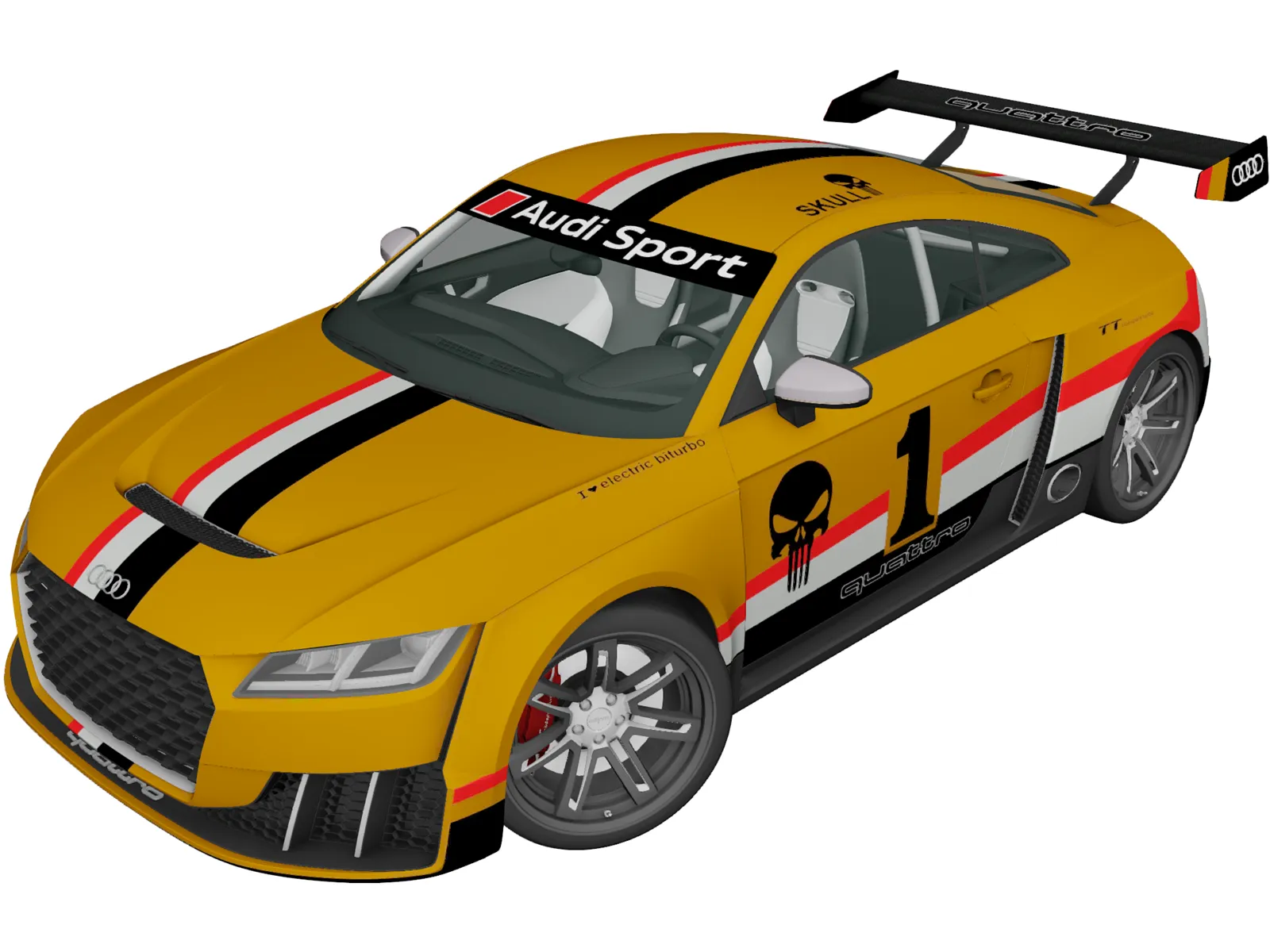 Audi TT RS Clubsport Race Turbo (2021) 3D Model main preview