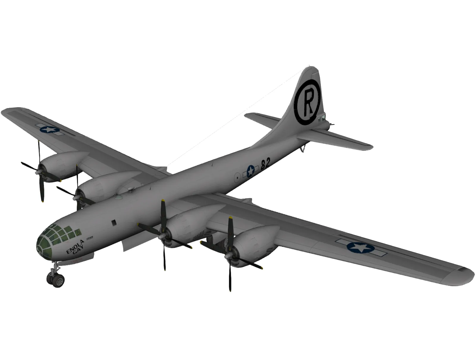 Boeing B-29 Superfortress 3D Model main preview