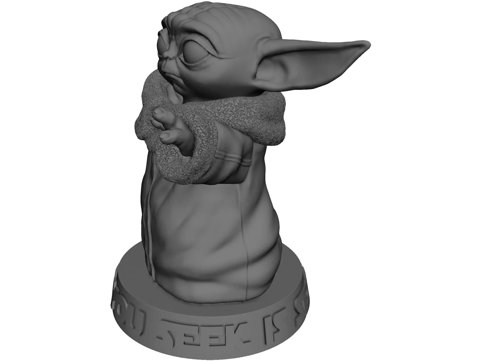 Baby Yoda 3D Model main preview