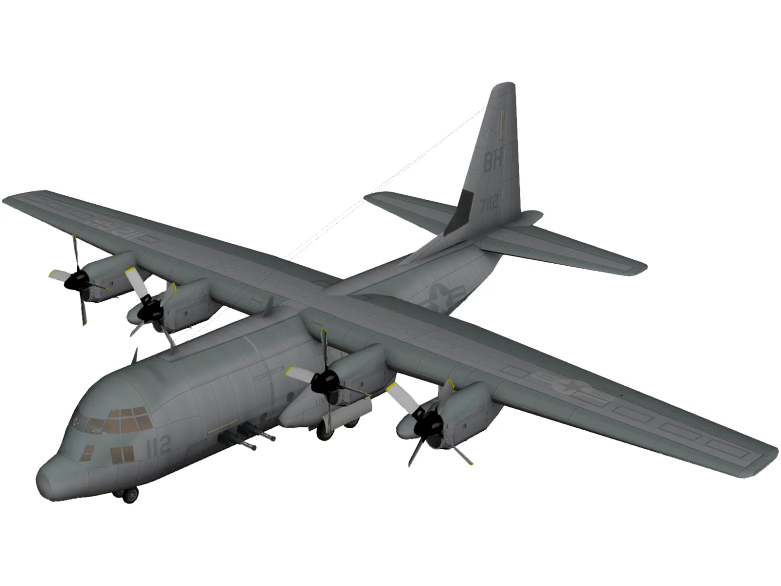 Lockheed AC-130 3D Model main preview
