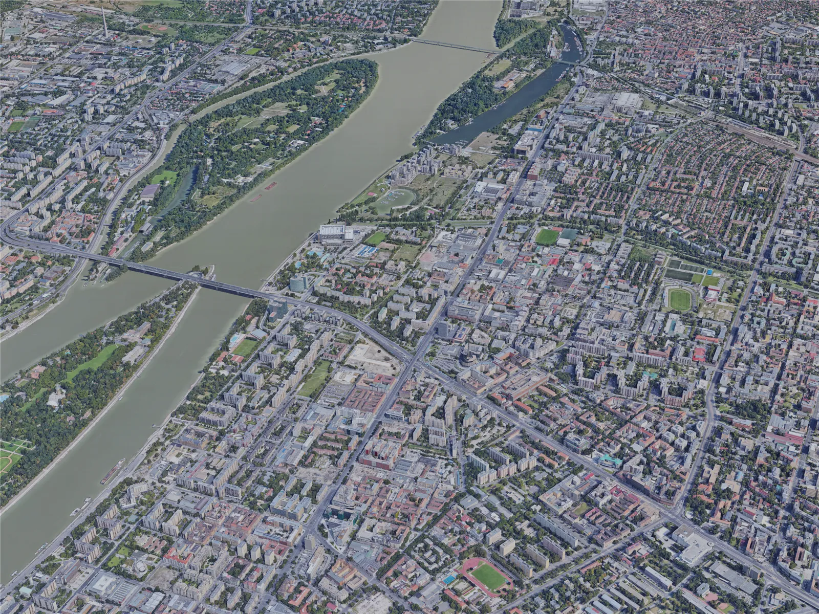 Budapest City North, Hungary (2019) 3D Model main preview