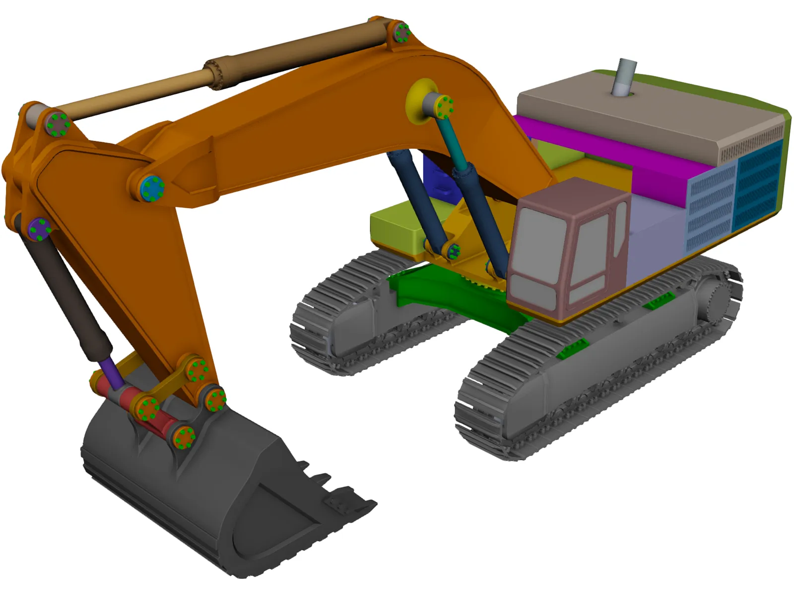 Caterpillar 390F 3D Model main preview