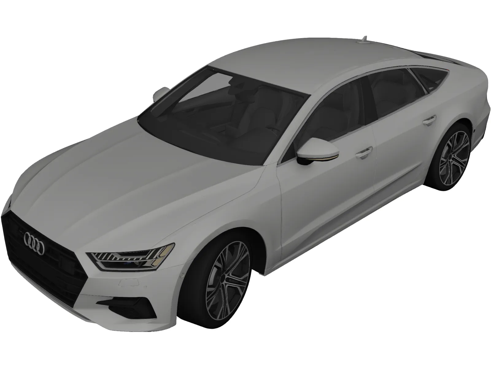 Audi A7 (2019) 3D Model main preview