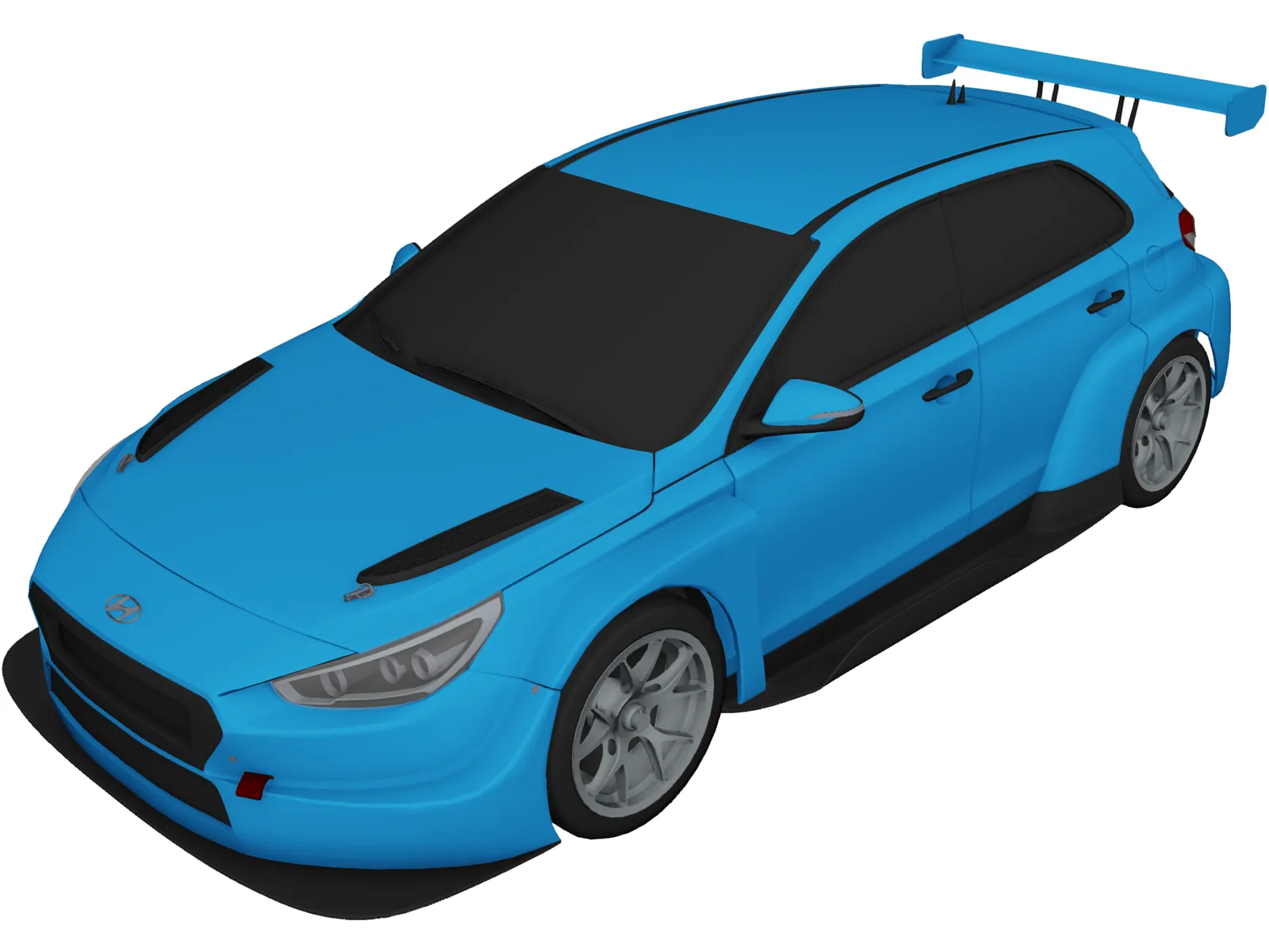 Hyundai i30N [TCR] (2018) 3D Model main preview