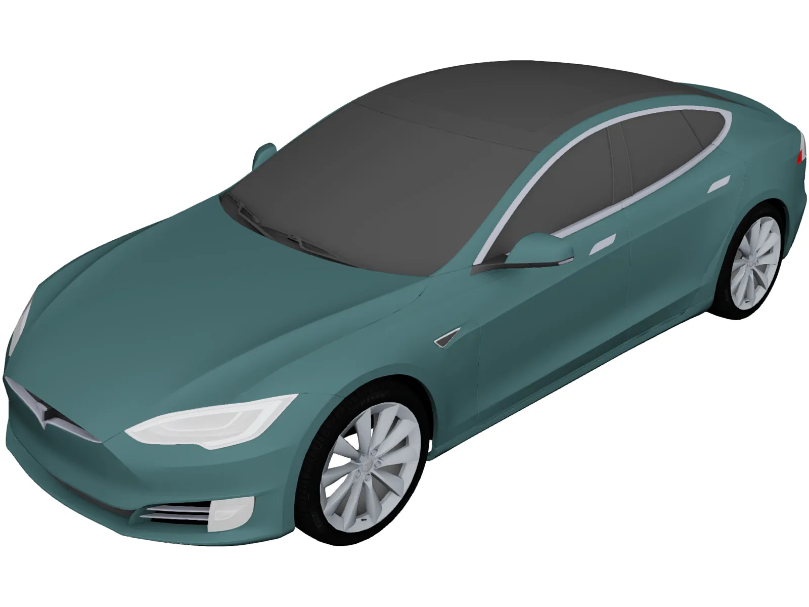 Tesla Model S (2020) 3D Model main preview