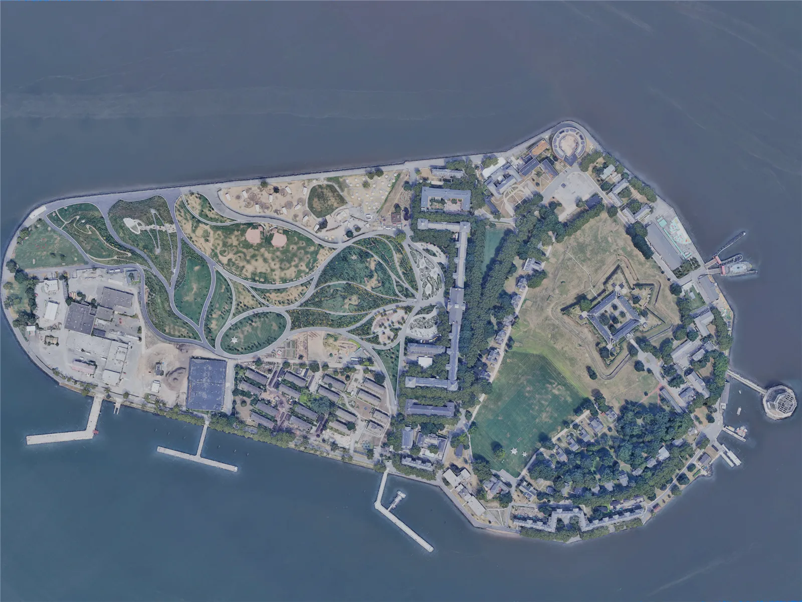 New York City, Governors Island, USA (2019) 3D Model main preview