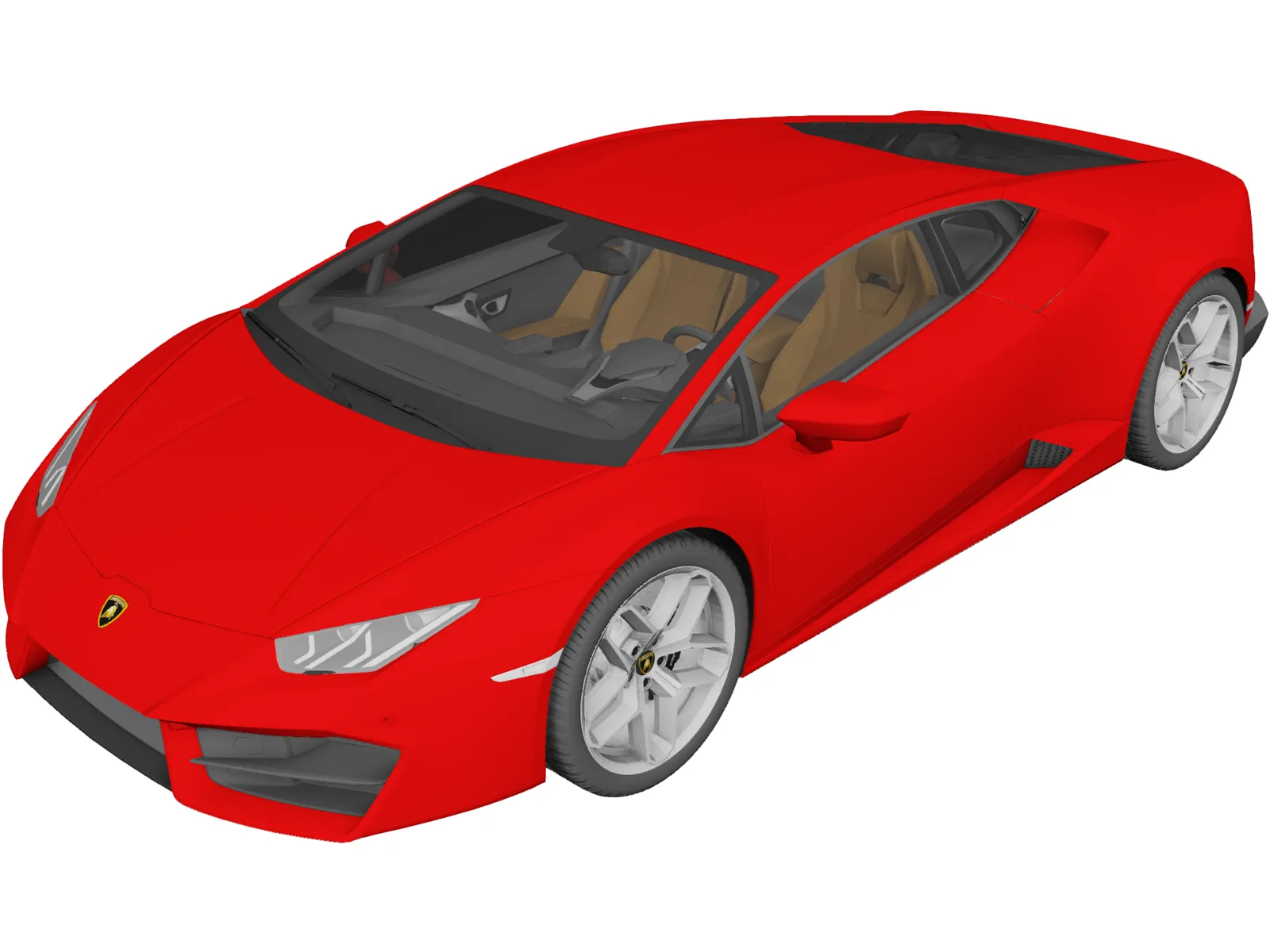 Lamborghini Huracan LP580-2 (2017) 3D Model main preview