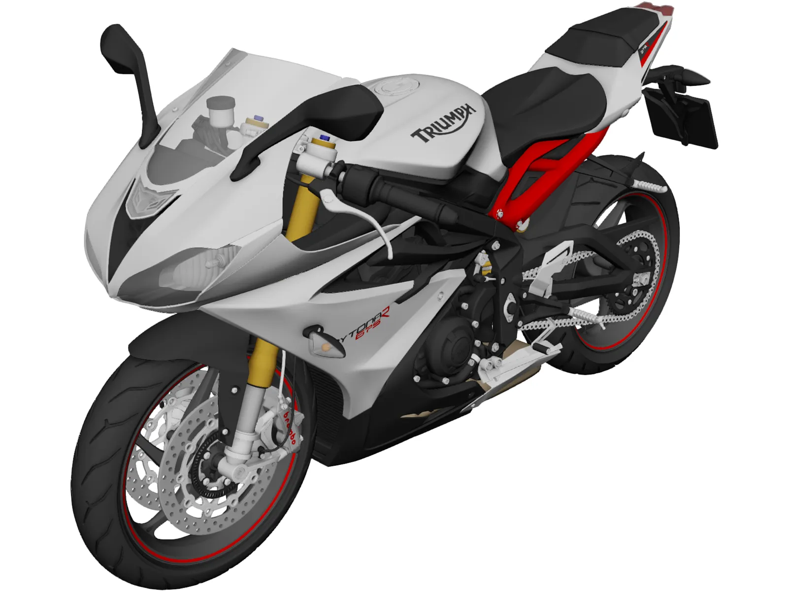 Triumph Daytona 675R (2015) 3D Model main preview