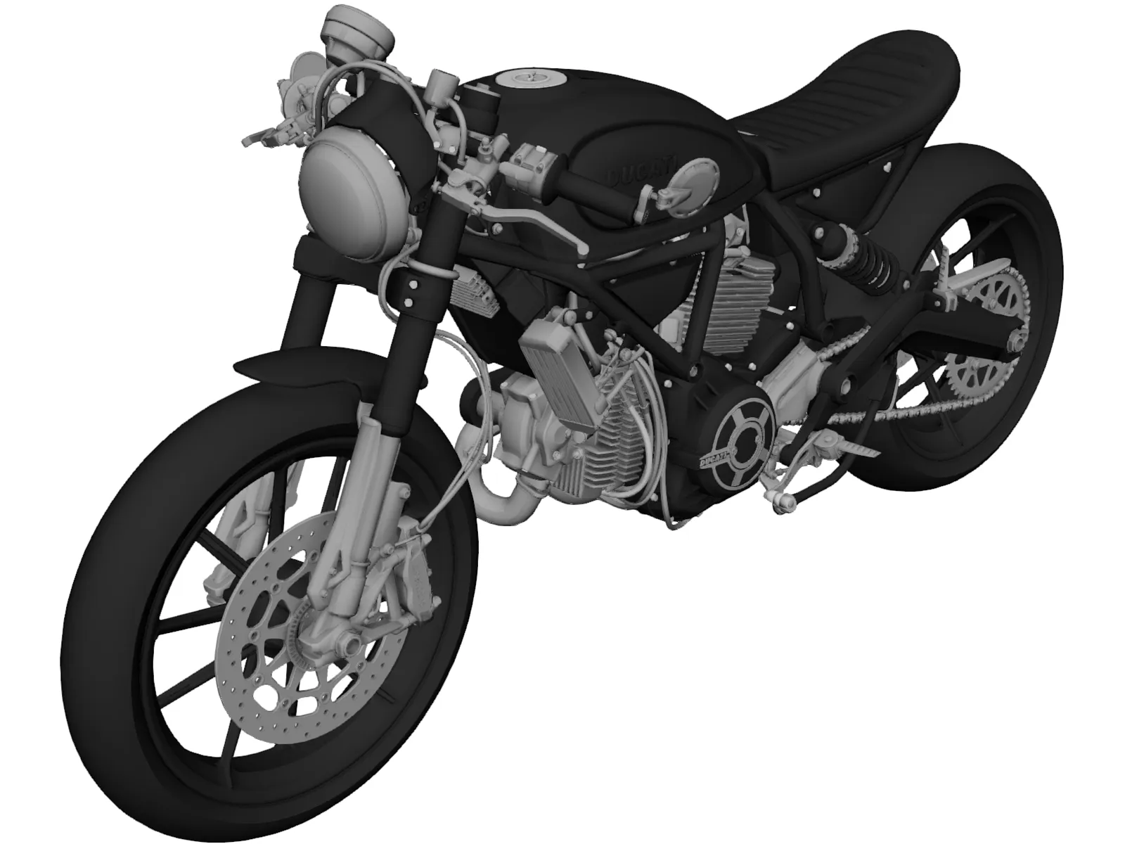 Ducati Scrambler 3D Model main preview
