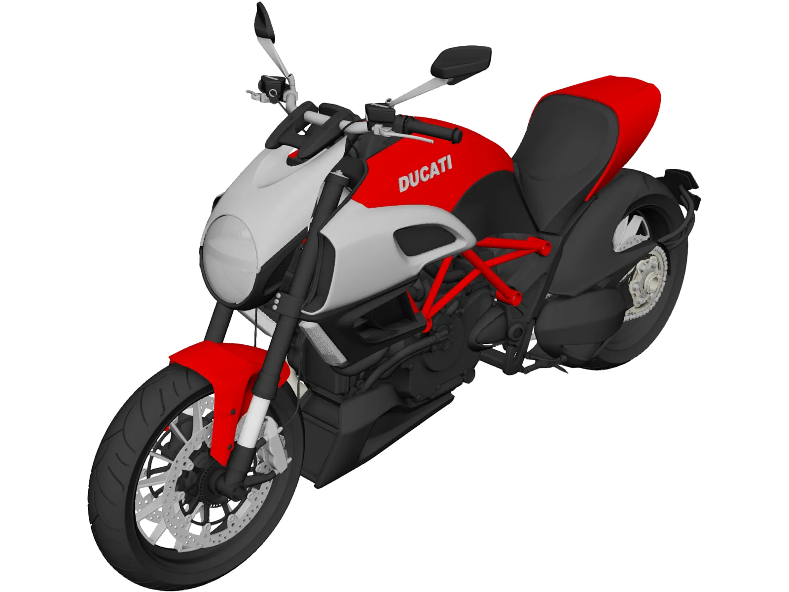 Ducati Diavel (2011) 3D Model main preview