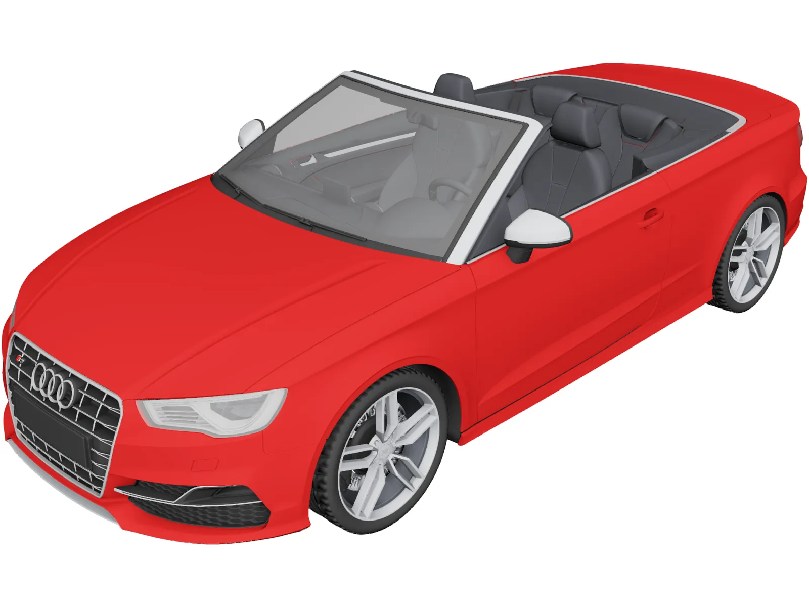 Audi S3 Convertible (2015) 3D Model main preview