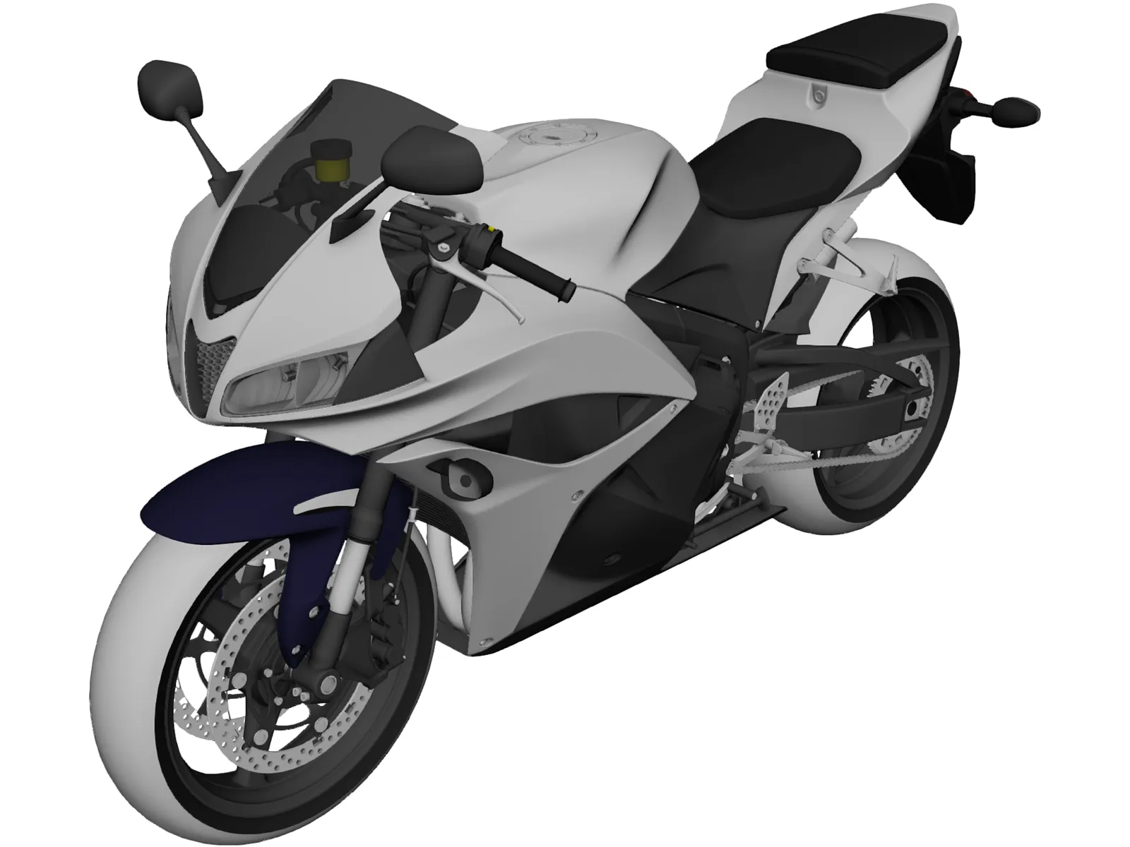 Honda CBR600RR (2009) 3D Model main preview