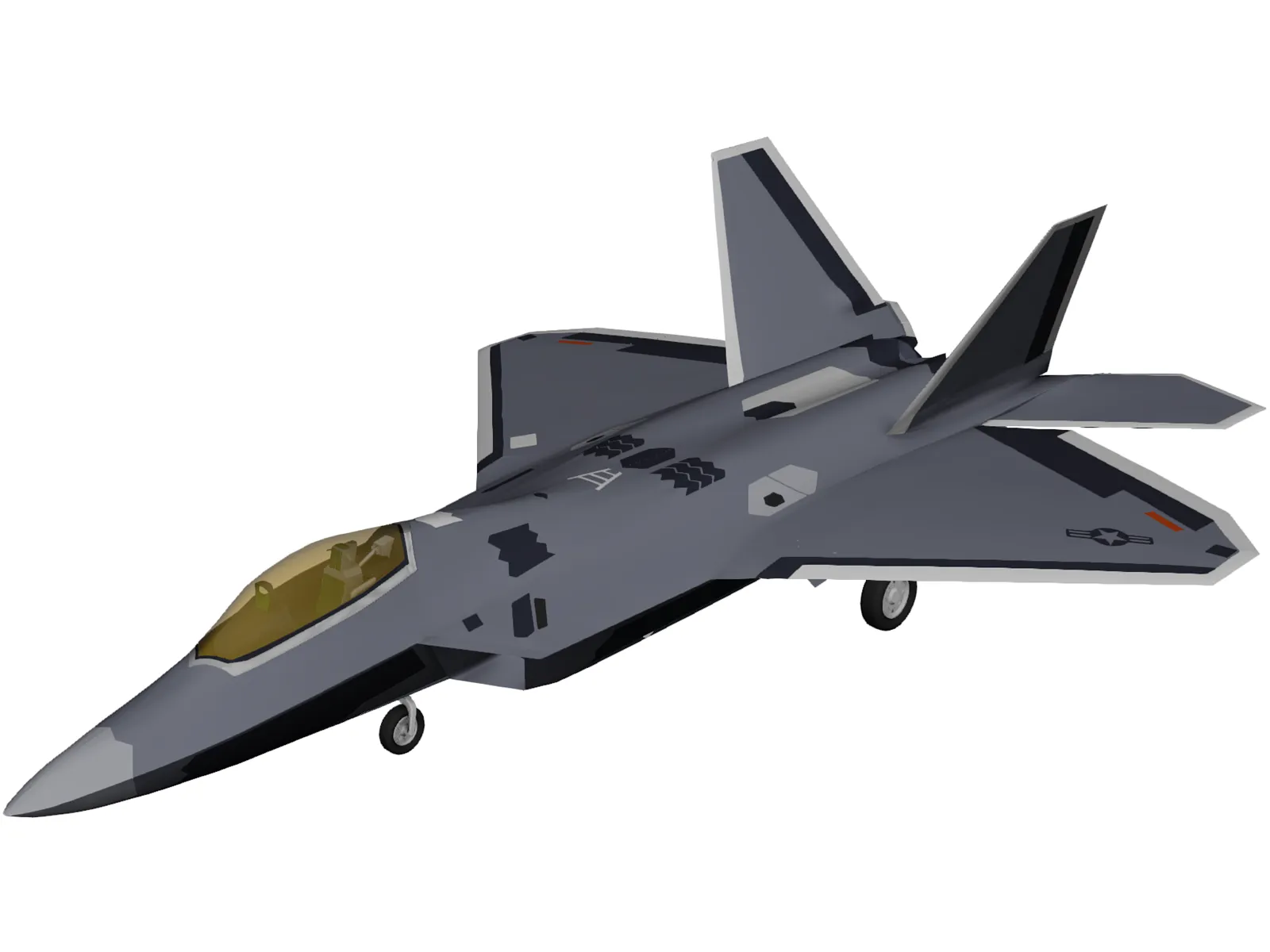F-22A Raptor 3D Model main preview