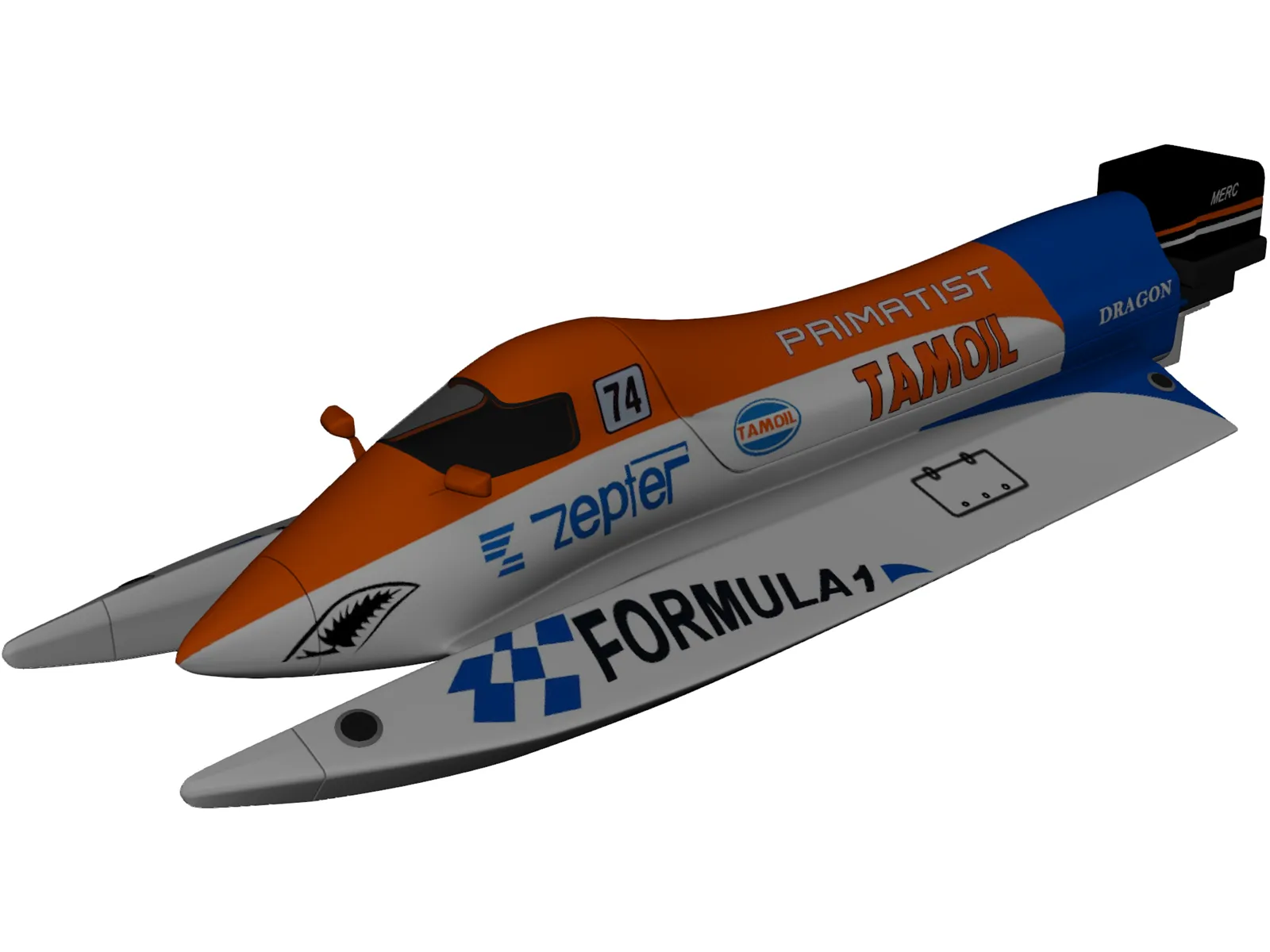 Power Boat 3D Model main preview
