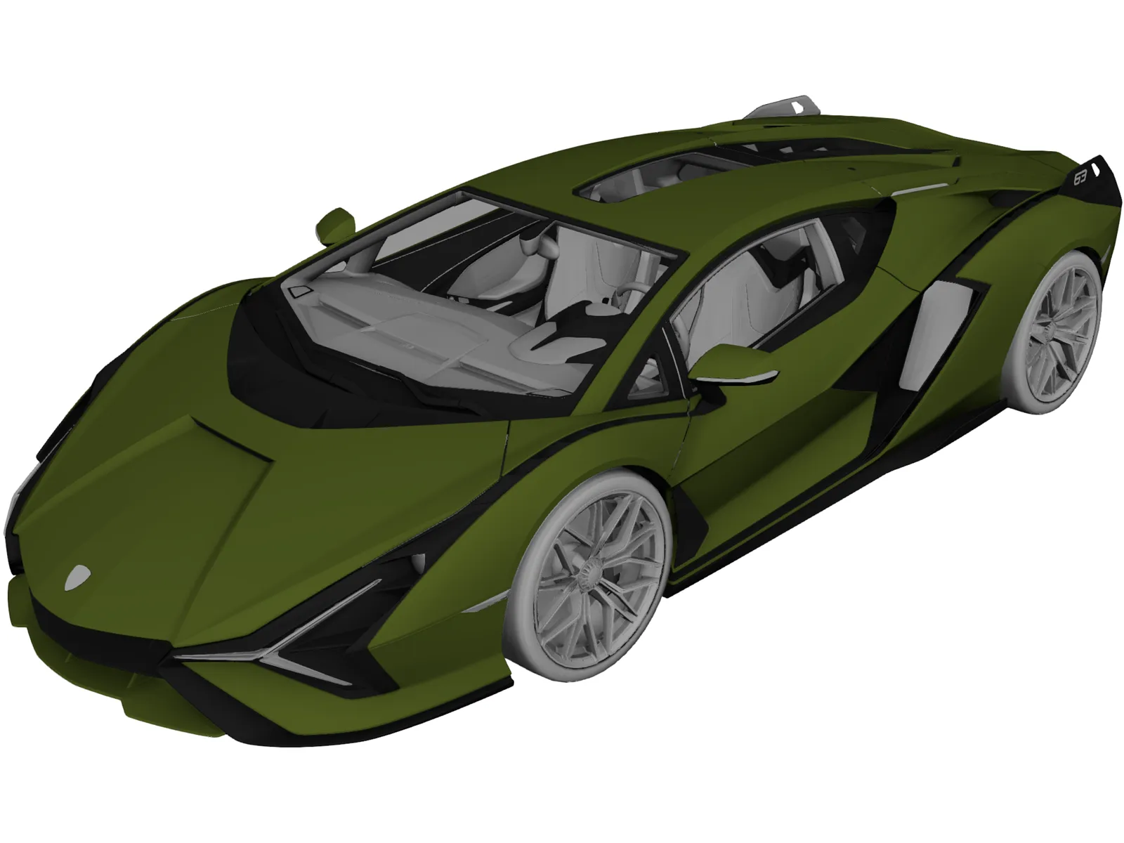 Lamborghini Sian FKP 37 (2020) 3D Model main preview