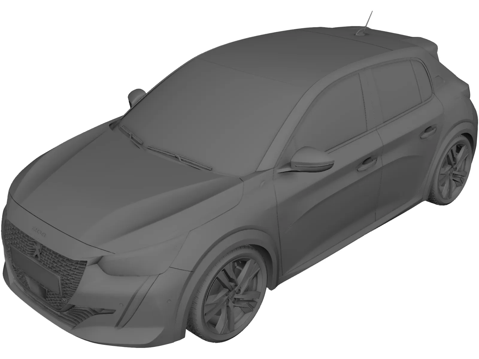 Peugeot 208 GT1 (2020) 3D Model main preview