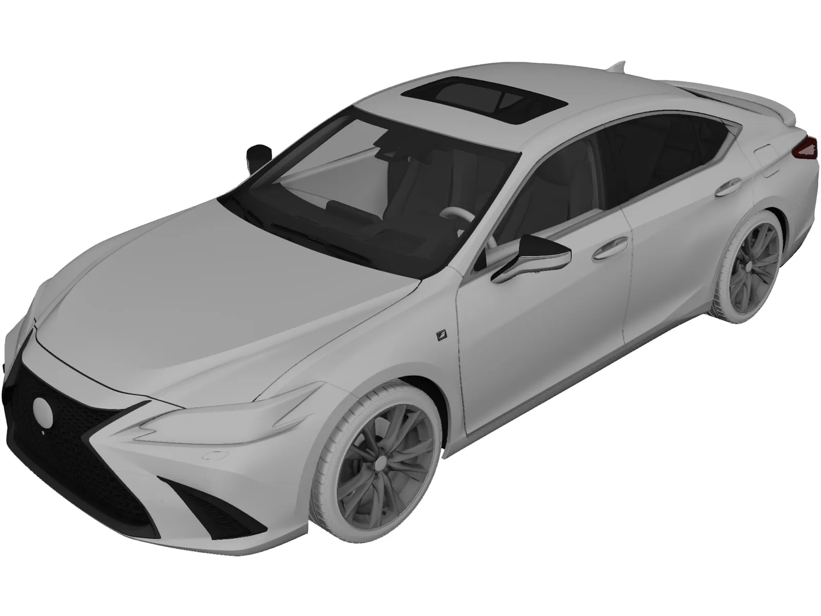 Lexus ES350 (2019) 3D Model main preview