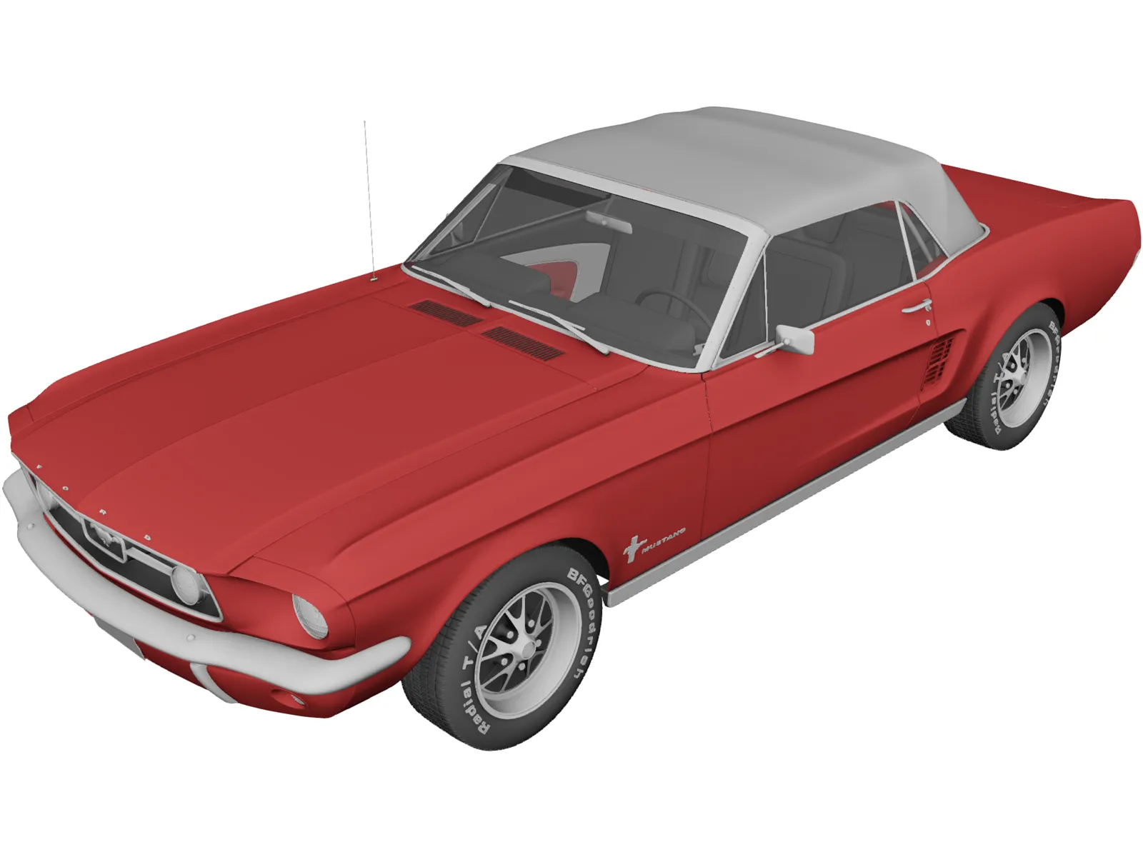 Ford Mustang Soft Top (1967) 3D Model main preview