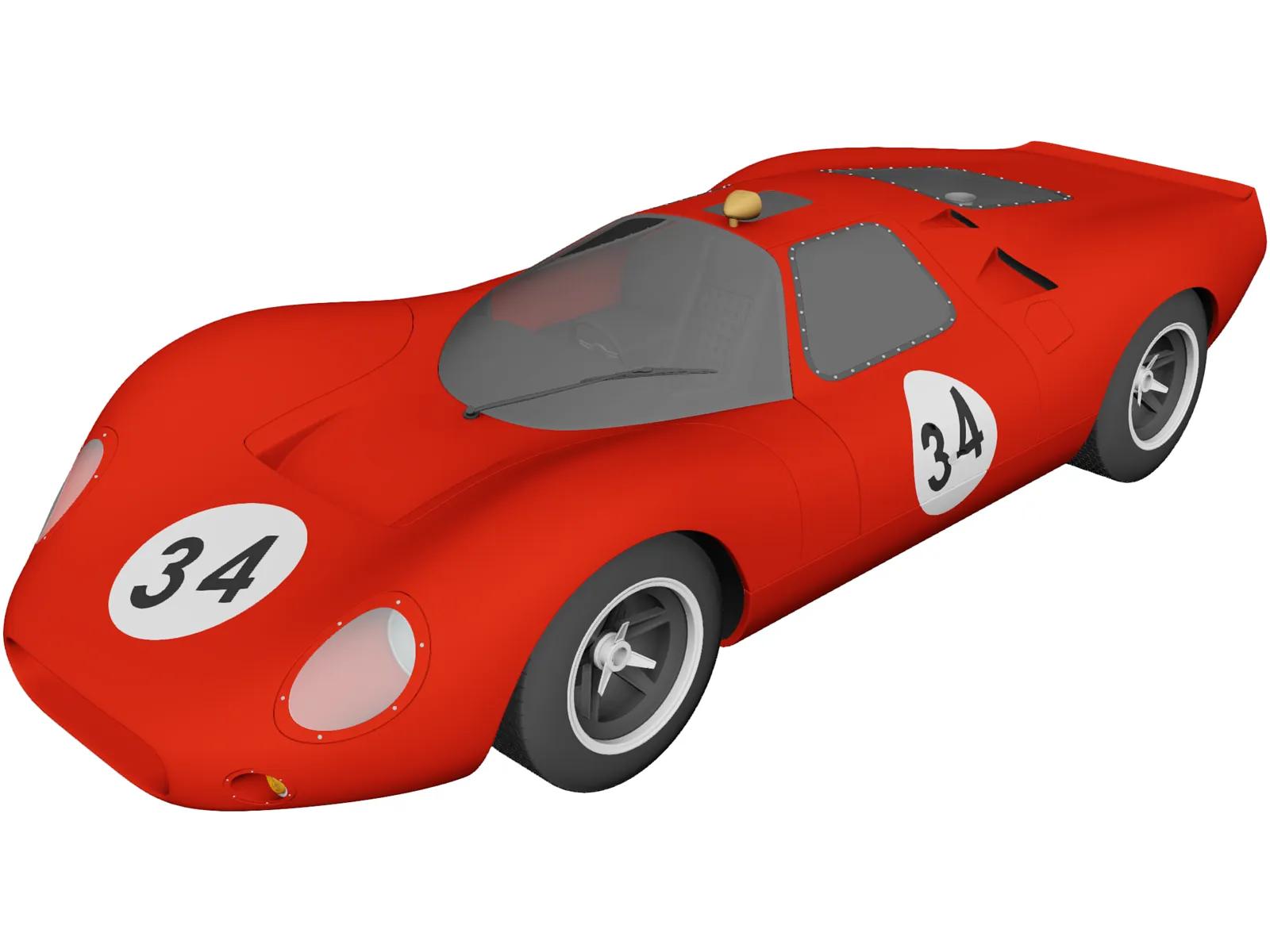 Ford P68 GT (1986) 3D Model main preview
