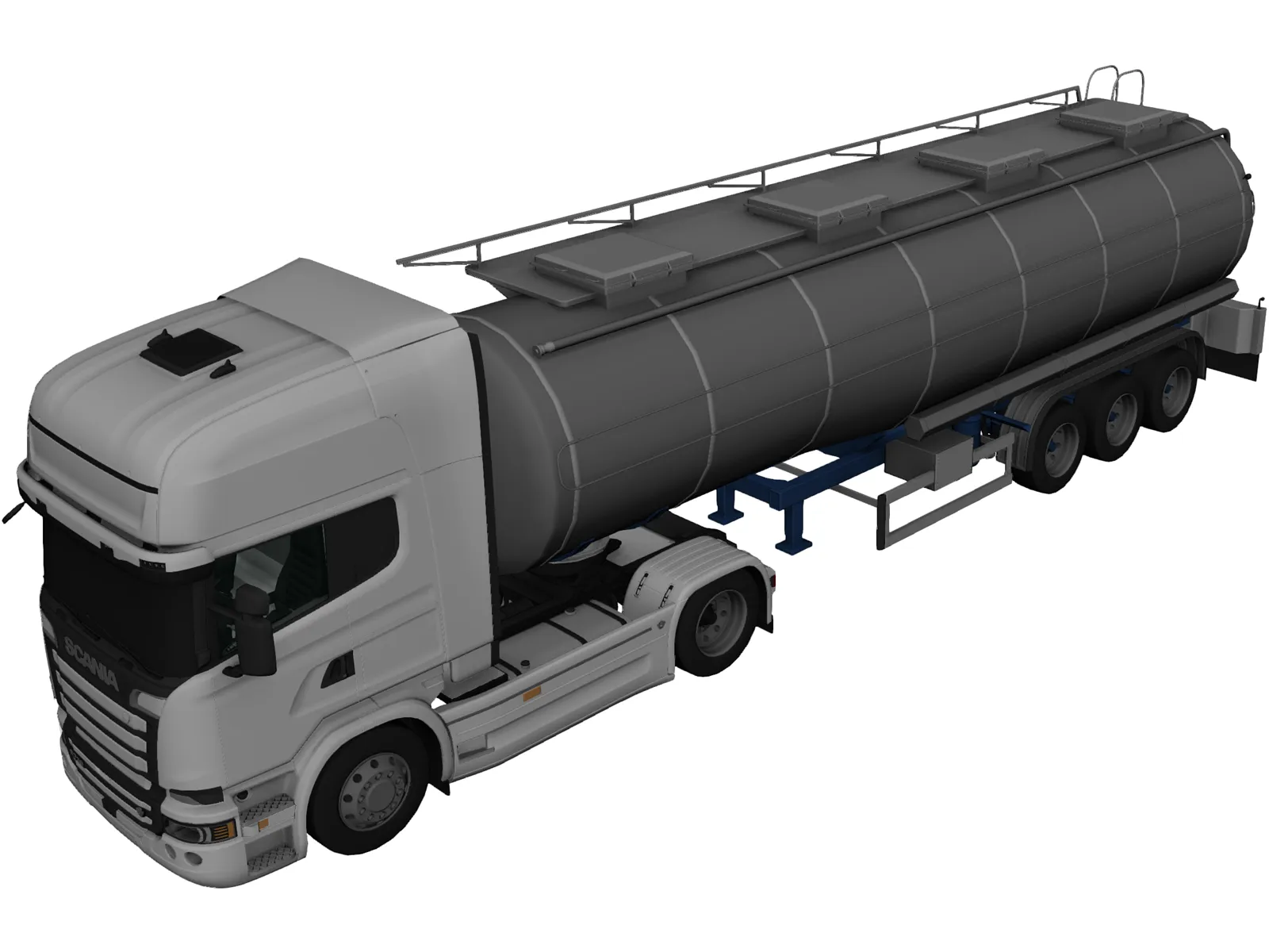 Scania R730 Tanker 3D Model main preview