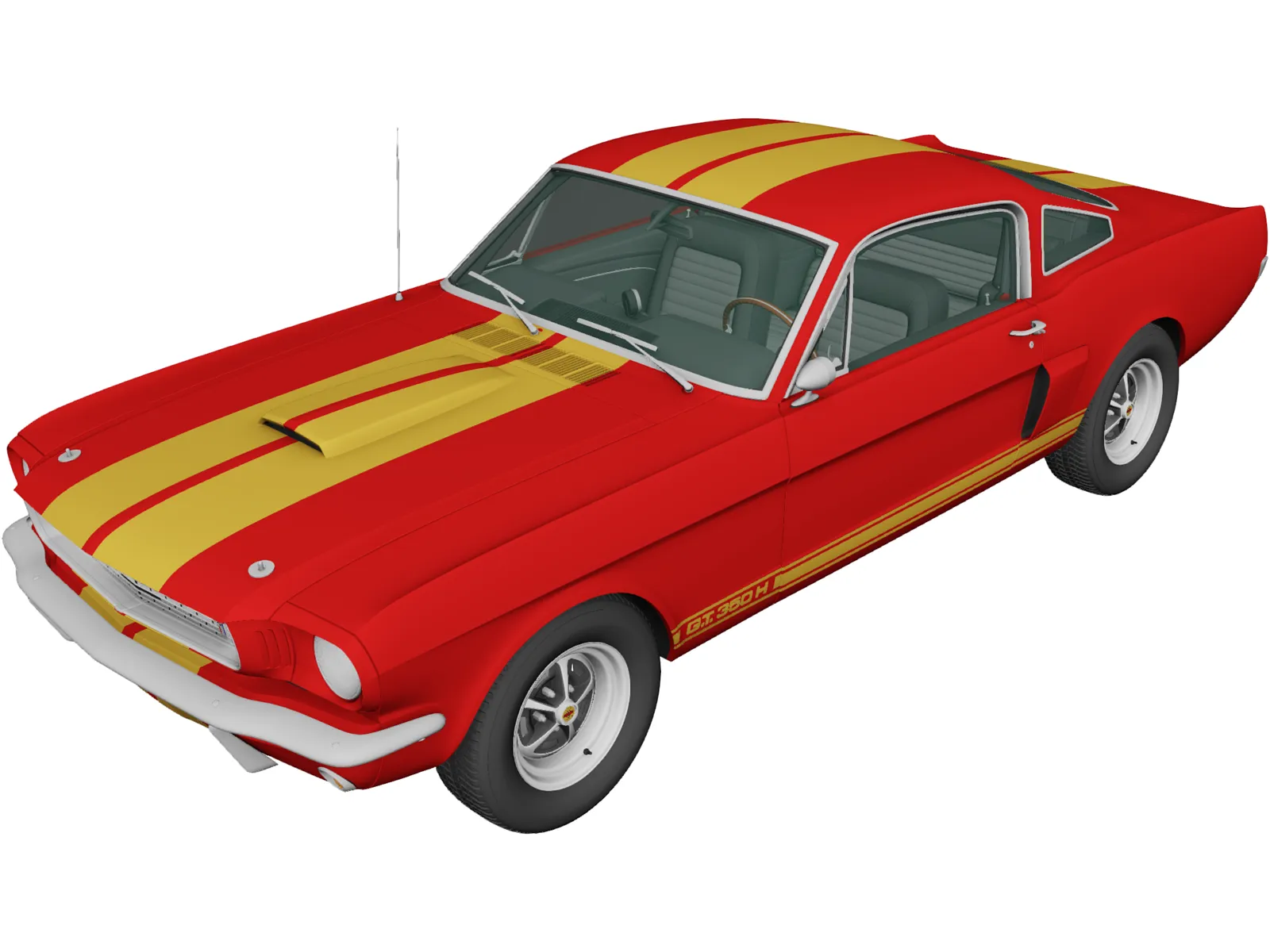 Ford Mustang GT350H Shelby [+Interior] (1966) 3D Model main preview