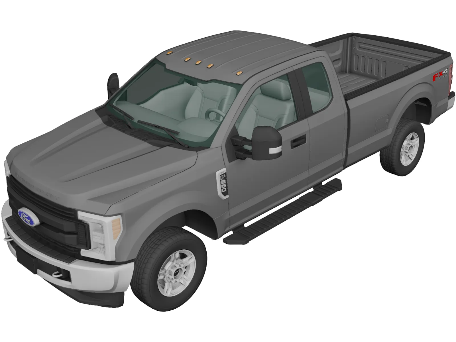 Ford F-250 XLT (2015) 3D Model main preview