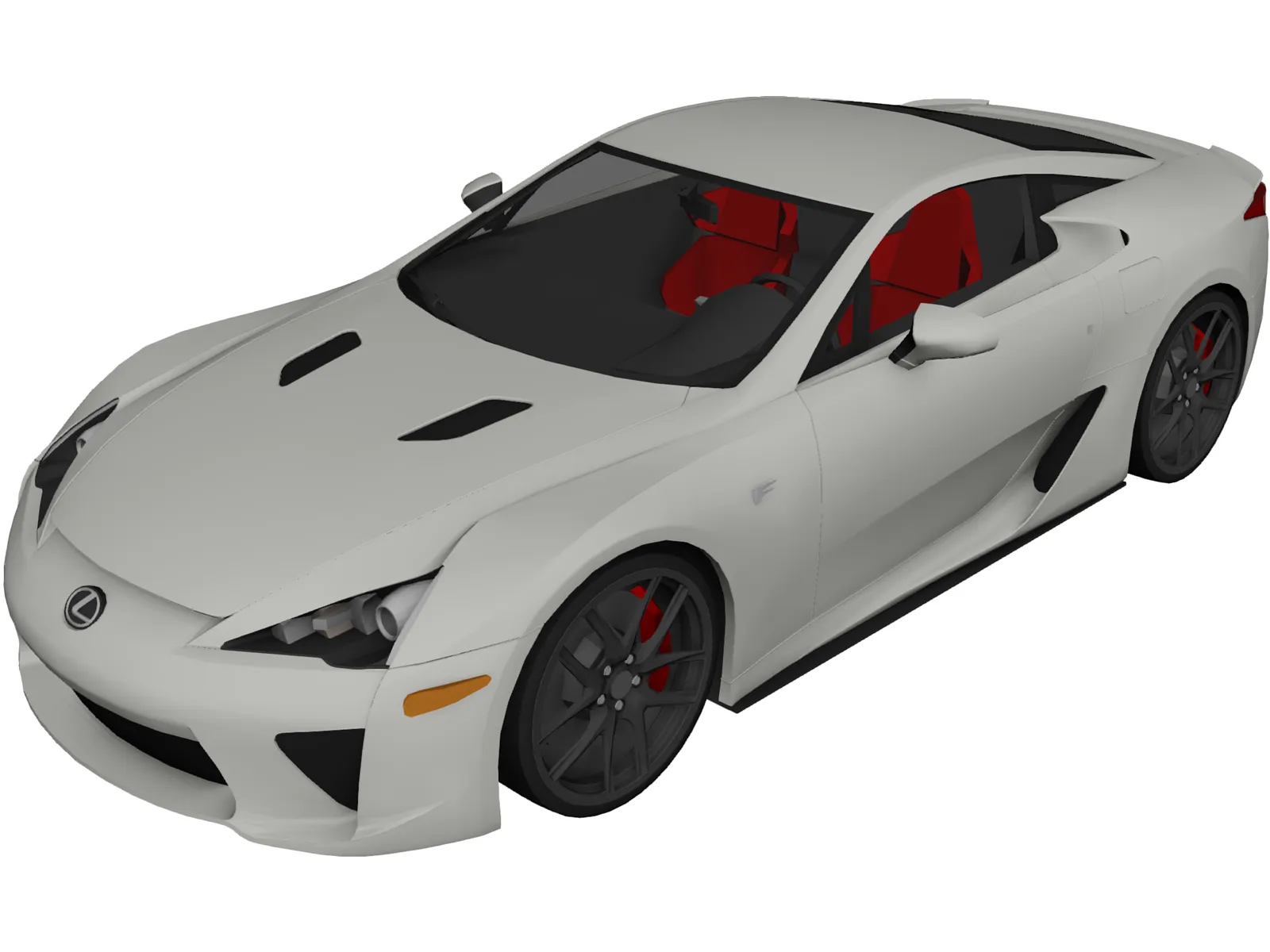 Lexus LFA (2012) 3D Model main preview