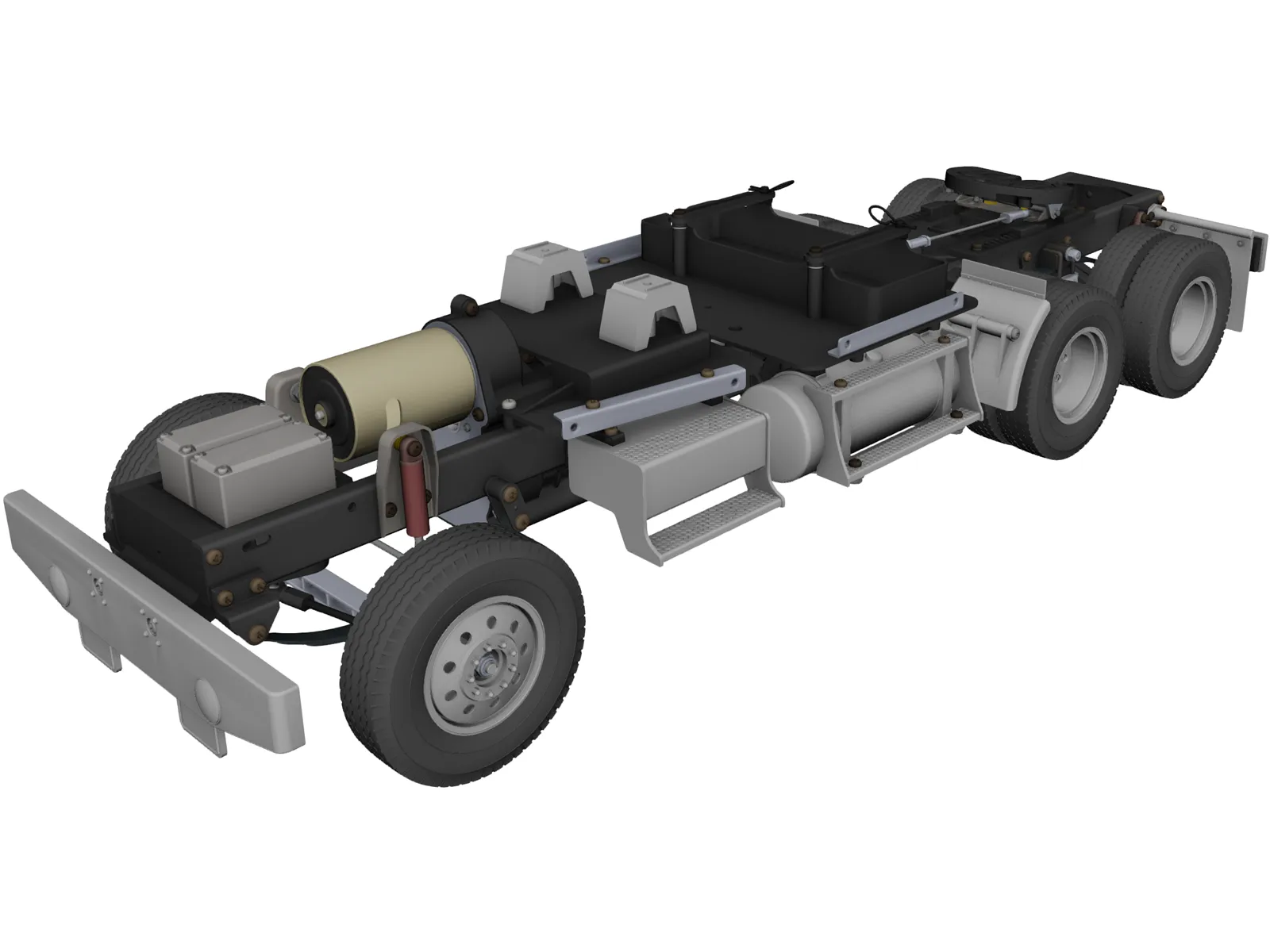 Tamiya Truck Chassis 3D Model main preview
