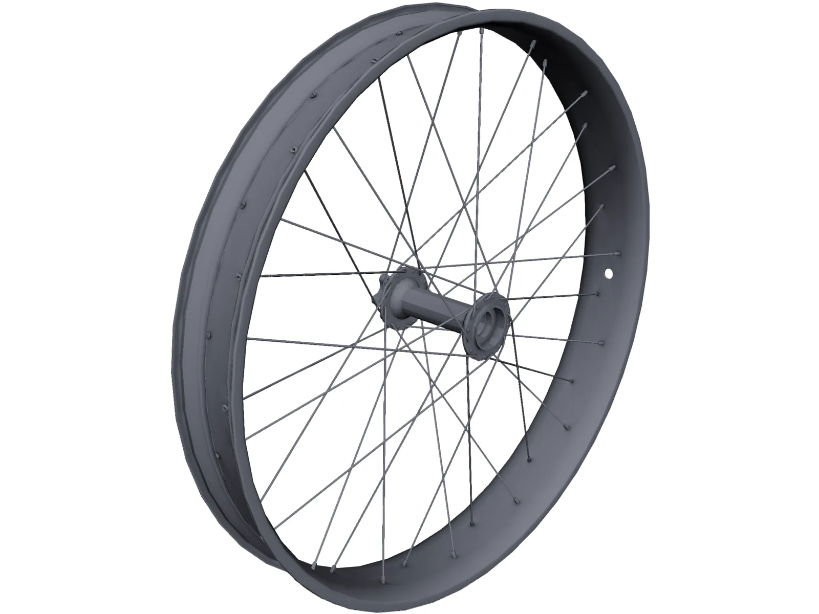 Fatbike Rim Rear 3D Model main preview