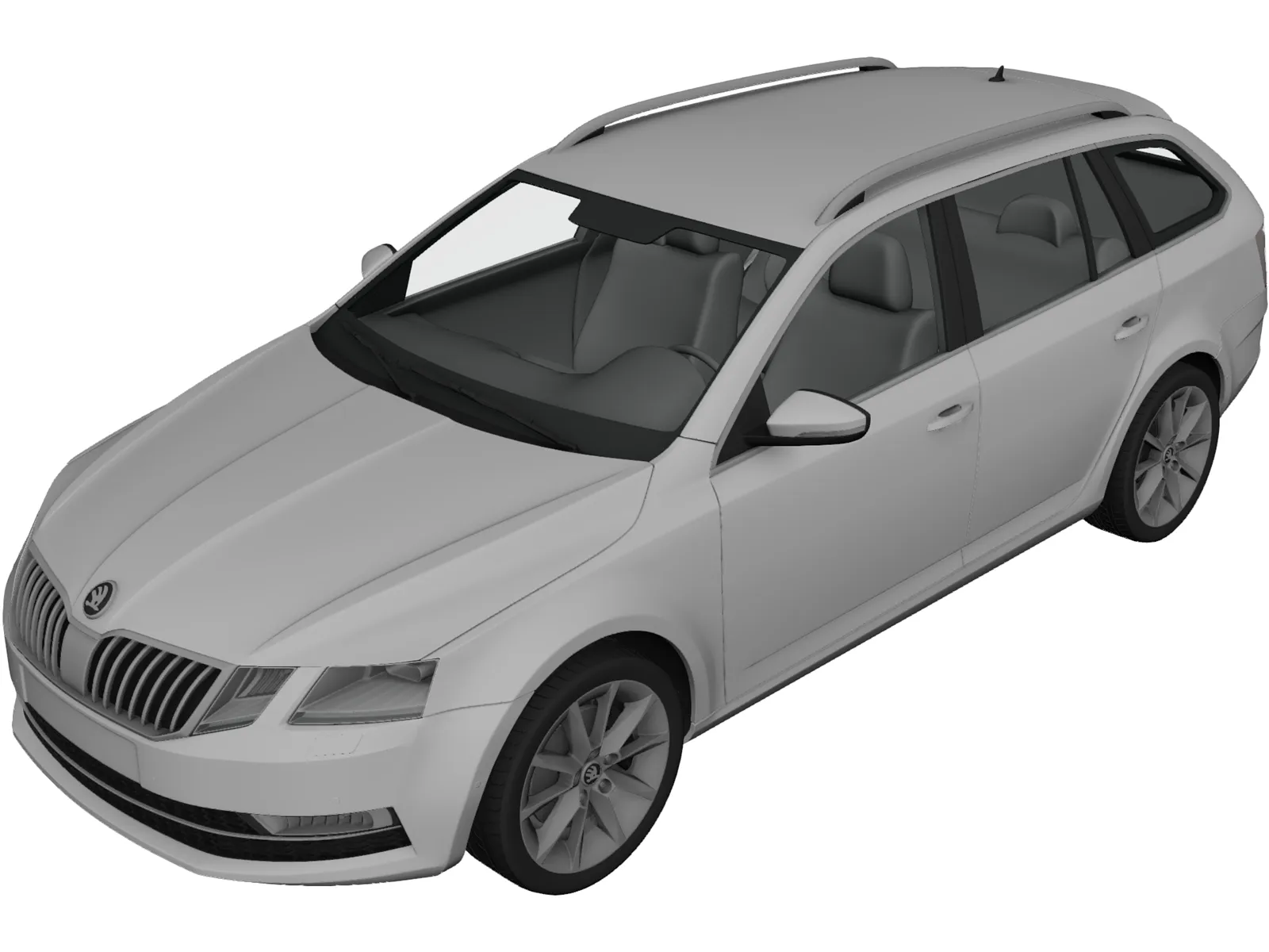 Skoda Octavia Combi (2017) 3D Model main preview