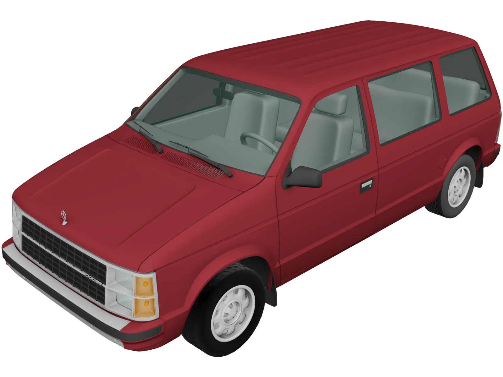 Dodge Caravan (1984) 3D Model main preview