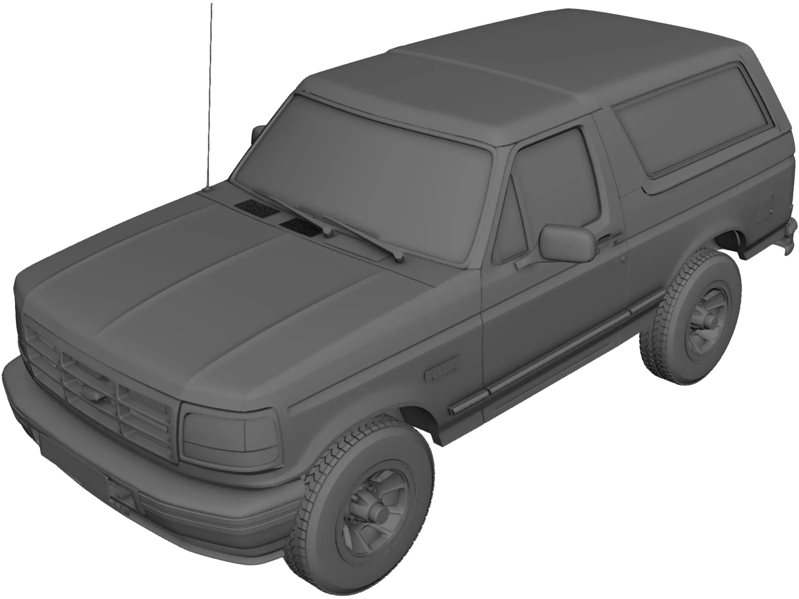Ford Bronco (1992) 3D Model main preview