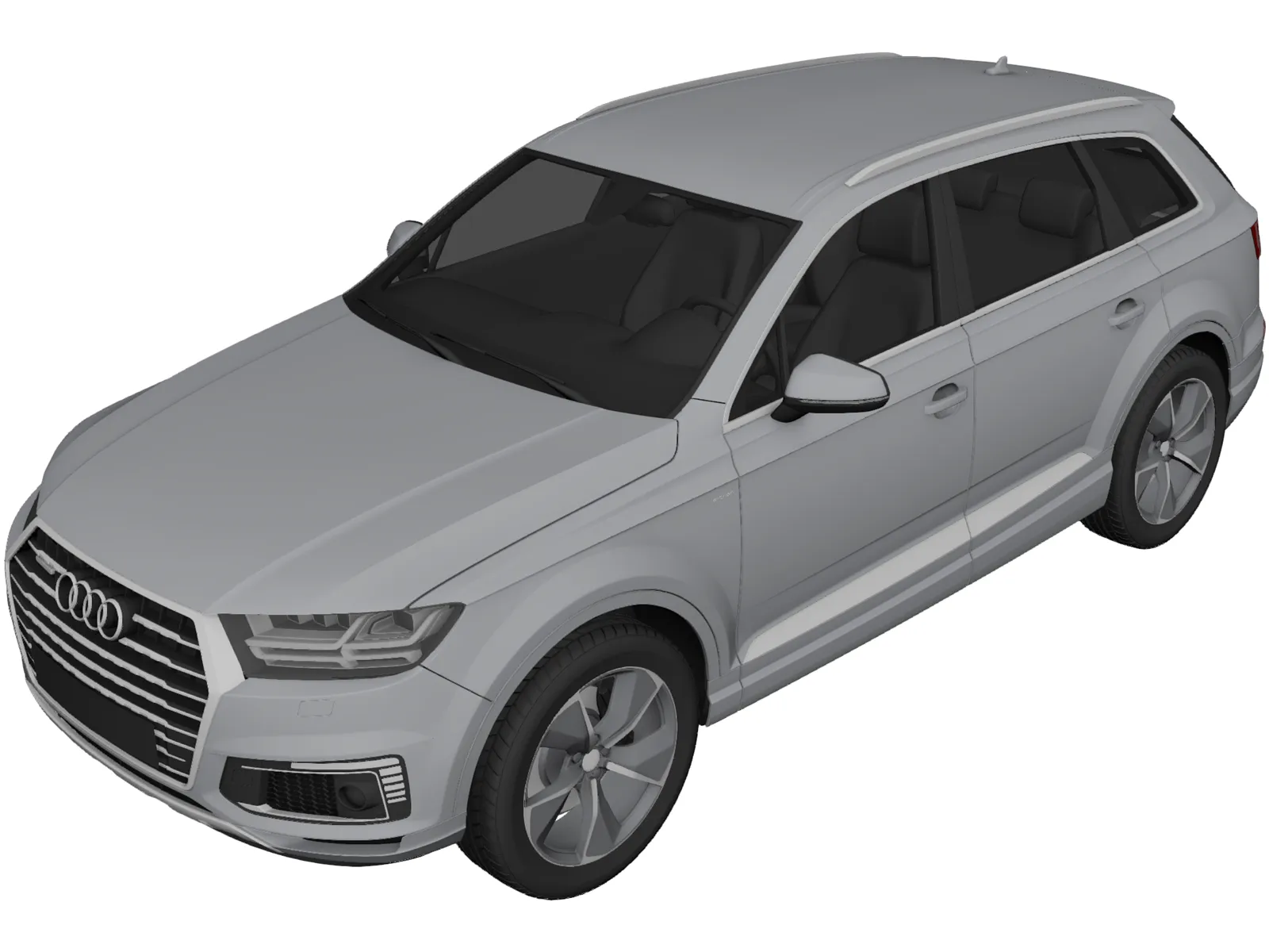 Audi Q7 (2016) 3D Model main preview